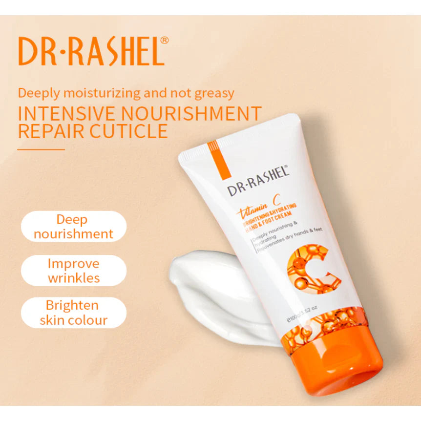 Dr. Rashel Vitamin C Brightening & Hydrating Hand & Foot Cream, 100g